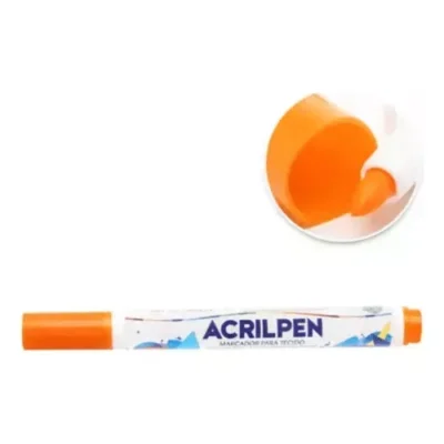 Marcador P/ Tecido Acrilpen Laranja - Acrilex