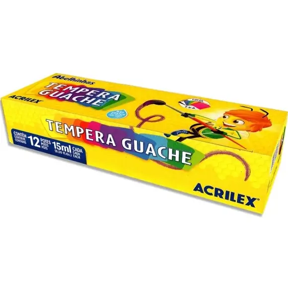 Tempera Guache 15 ml C/ 12 Cores  - Acrilex