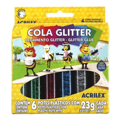 Cola Glitter C/ 6 Cores UN. - Acrilex