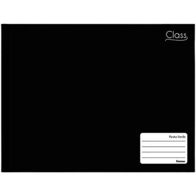 Caderno Meia Pauta 96 Fls Class Preto - Foroni