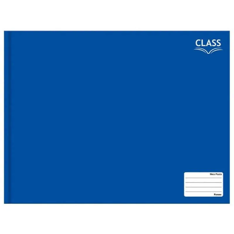 Caderno Meia Pauta 96 Fls Class Azul - Foroni