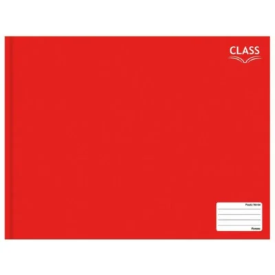 Caderno Meia Pauta 96 Fls Class Vermelho - Foroni