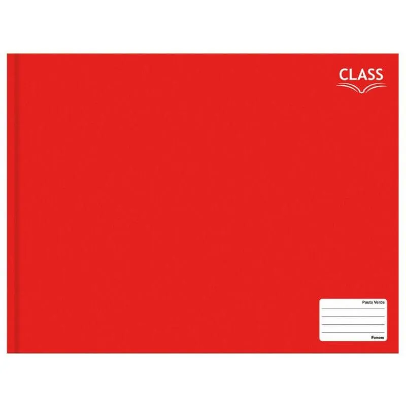 Caderno Meia Pauta 96 Fls Class Vermelho - Foroni