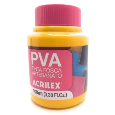 Tinta Fosca P/ Artesanato PVA Amarelo Ouro 100 ml  - Acrilex