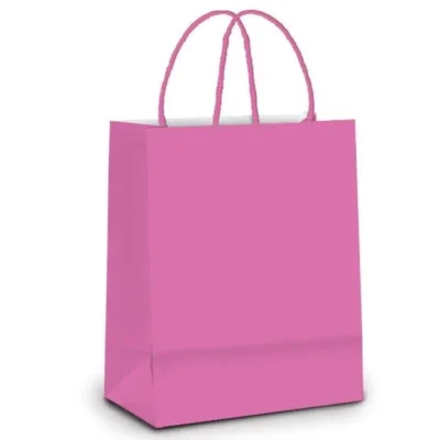 Sacola De Papel Rosa 32 cm X 26,5 cm X 13 cm  - Cromus