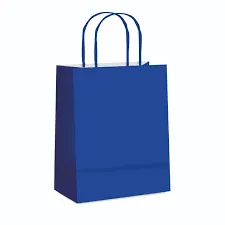 Sacola De Papel Azul Royal 32 cm X 26,5 cm X 13 cm  - Cromus