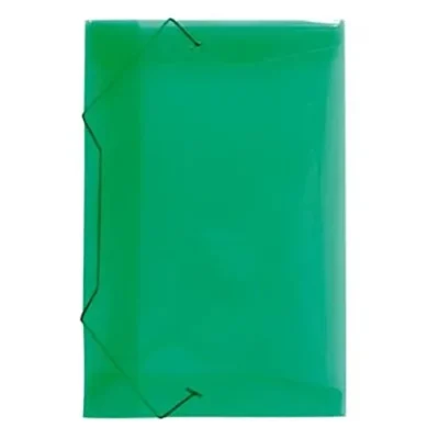 Pasta C/ Elástico Ofício Fina Verde 235 mm X 335 mm  - Polibras