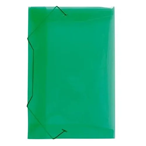 Pasta C/ Elástico Ofício Fina Verde 235 mm X 335 mm  - Polibras