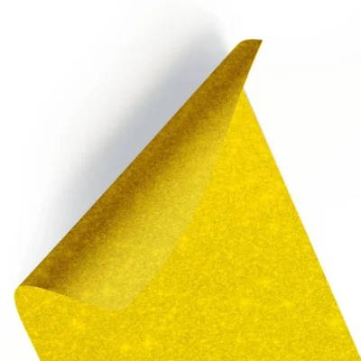 Folha Eva Metalizado/ Glitter Amarelo 40 cm X 48 cm  - Onda