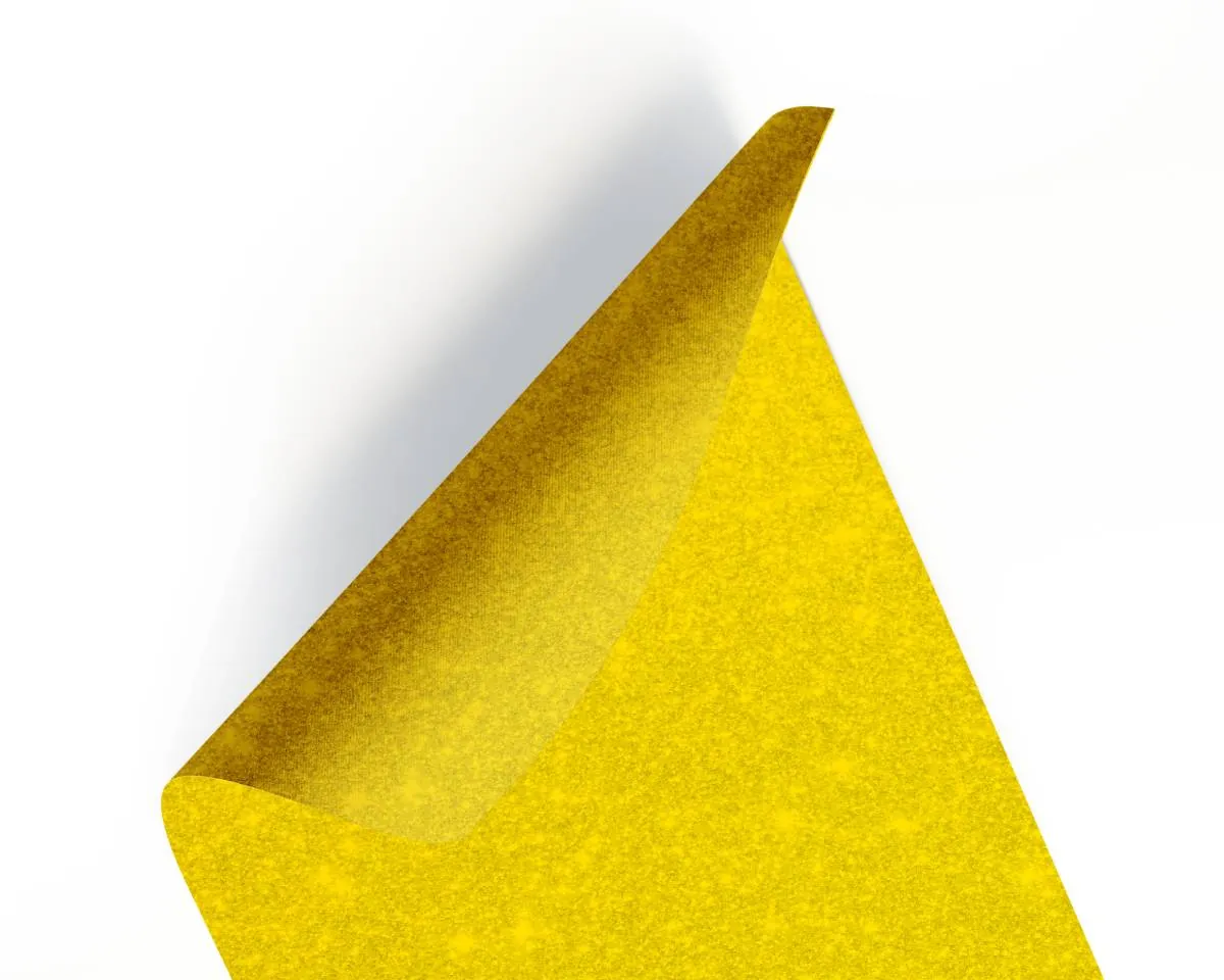 Folha Eva Metalizado/ Glitter Amarelo 40 cm X 48 cm  - Onda