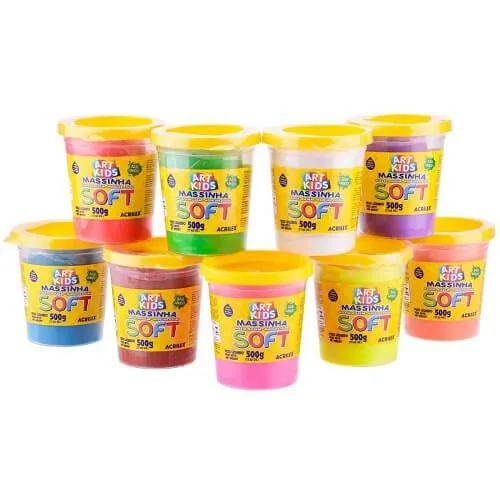Massa De Modelar Soft 500 G  - Acrilex (Cores Diversas)