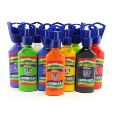 Tinta Dimensional Brilliant 35 ml - Acrilex (Cores Sortidas)