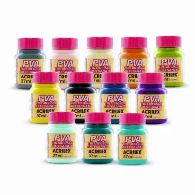 TINTA FOSCA ARTESANATO PVA 37 ML UN. - ACRILEX ( CORES DIVERSAS )