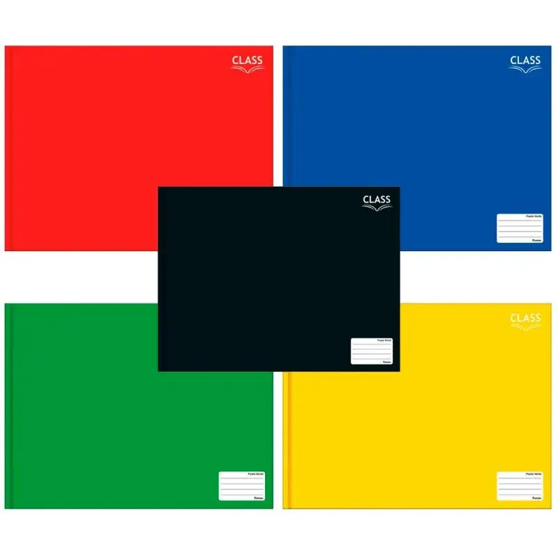 Caderno Meia Pauta Liso 96 Fls. Class  - Foroni (Cores Sortidas)