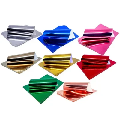 Papel Laminado 48 cm X 60 cm - (Cores Sortidas)