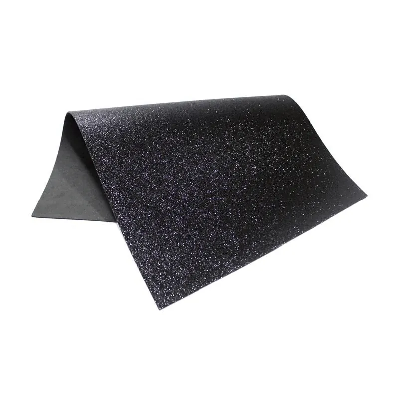 Folha Eva Metalizado/ Glitter Preto 40 cm X 48 cm  - Onda