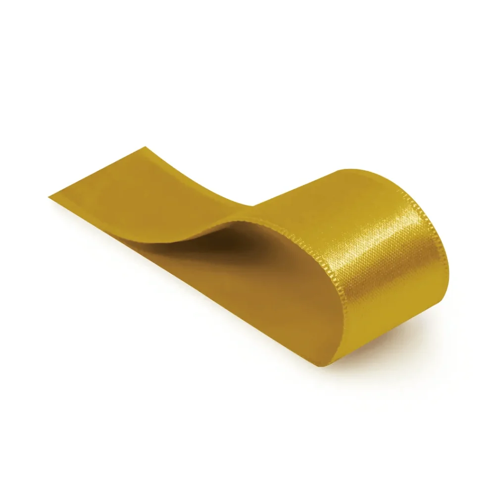 Fita De Cetim Liso Ouro 21,5 mm x 10 m UN. - Cromus