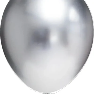Balão de Soprar Nº 9 Redondo Prata Metalizado C/25 UN. - Picpic