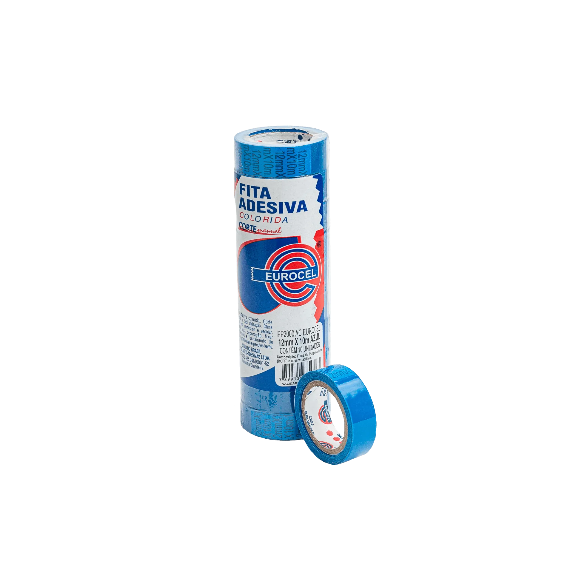 Fita Durex Azul 12 mm X 10 M - Eurocel