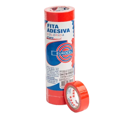 Fita Durex Vermelha 12 mm X 10 M - Eurocel