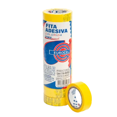 Fita Durex Amarelo 12 mm X 10 M - Eurocel