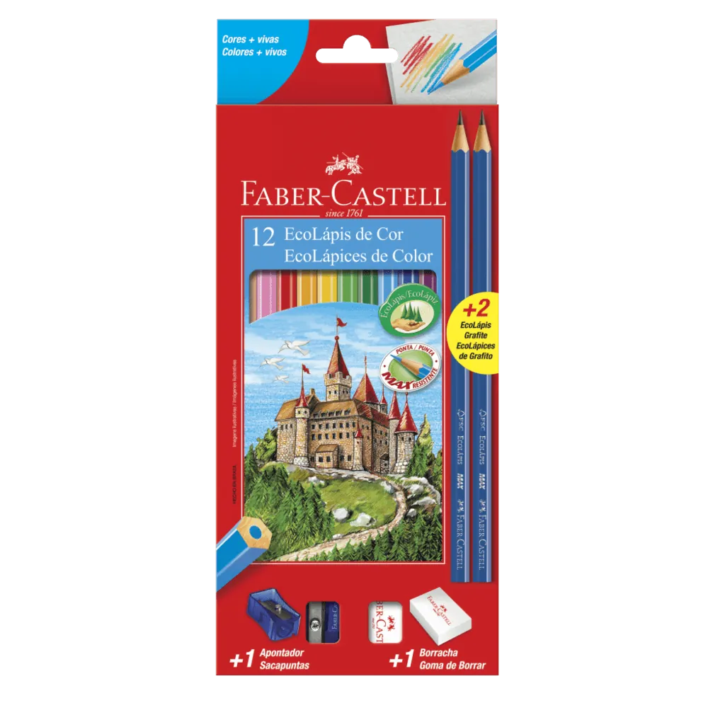 Lápis De Cor Eco C/ 12 Cores - Faber-Castell