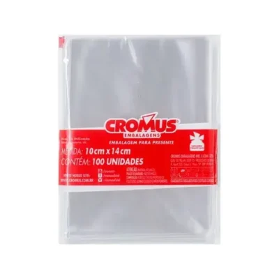 Saco Transparente 10 cm X 14 cm C/ 50  - Cromus