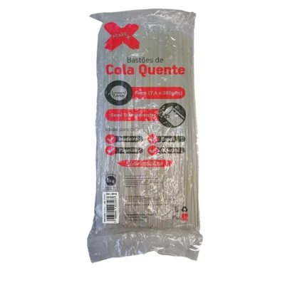 BASTÃO DE COLA QUENTE FINA 1 KG UN. - MAKE+