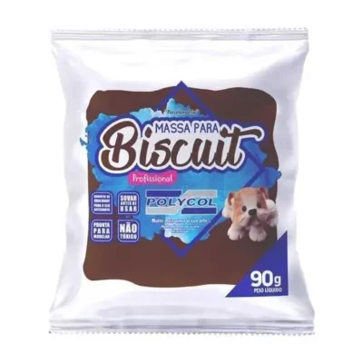 Massa De Biscuit Marrom 90 G  - Polycol