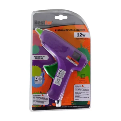 Pistola De Cola Quente Roxo Bivolt 12 W UN. - Bestfer