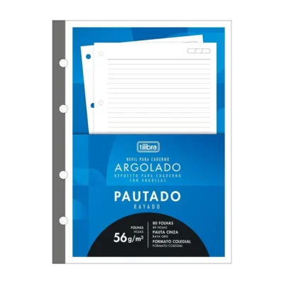 Folhas P/ Caderno Argolado C/ 80 Fls UN. - Tilibra