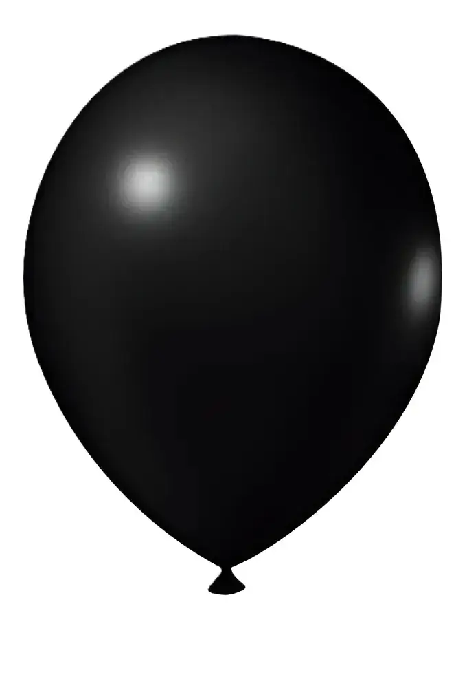 Balão de Soprar Nº 9 Redondo Preto  C/50 UN. - Picpic