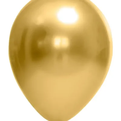 Balão de Soprar Nº 9 Redondo Ouro Metalizado C/25 UN. - Picpic