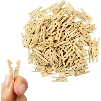 Prendedor Roupa de Madeira Mini C/50 - Kaz